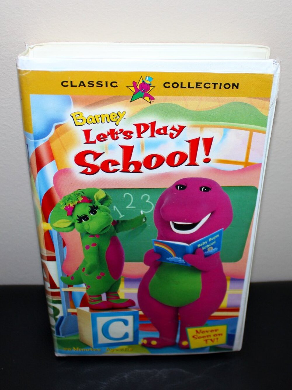 3/$55❤️1999 Barney Let’s Play School VHS Clamshell ABCs 123s Sing-Along Songs